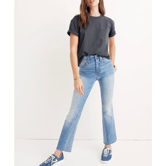 Madewell Womens Cali Demi Boot Jeans Size 26 Denim Blue - Picture 2 of 10